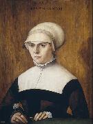 Christoph Amberger The wife of Jorg Zorer, at the age of 28 oil on canvas
